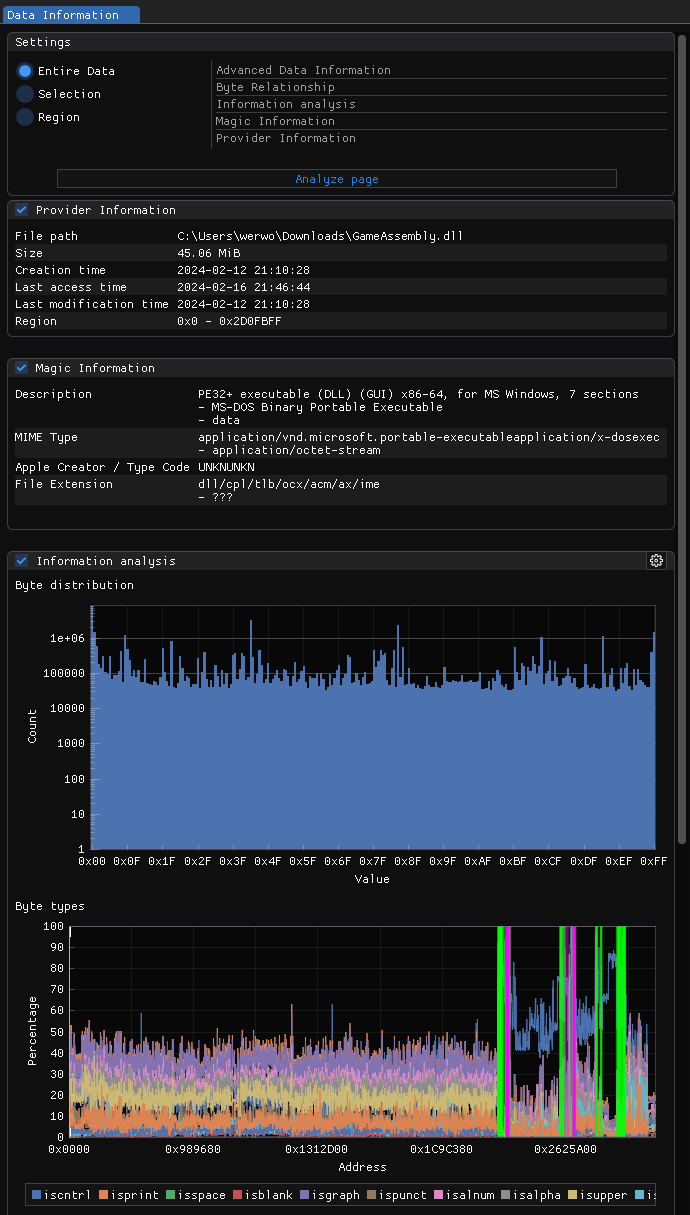 The Data Information View