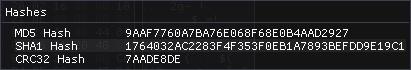 Hashes tooltip