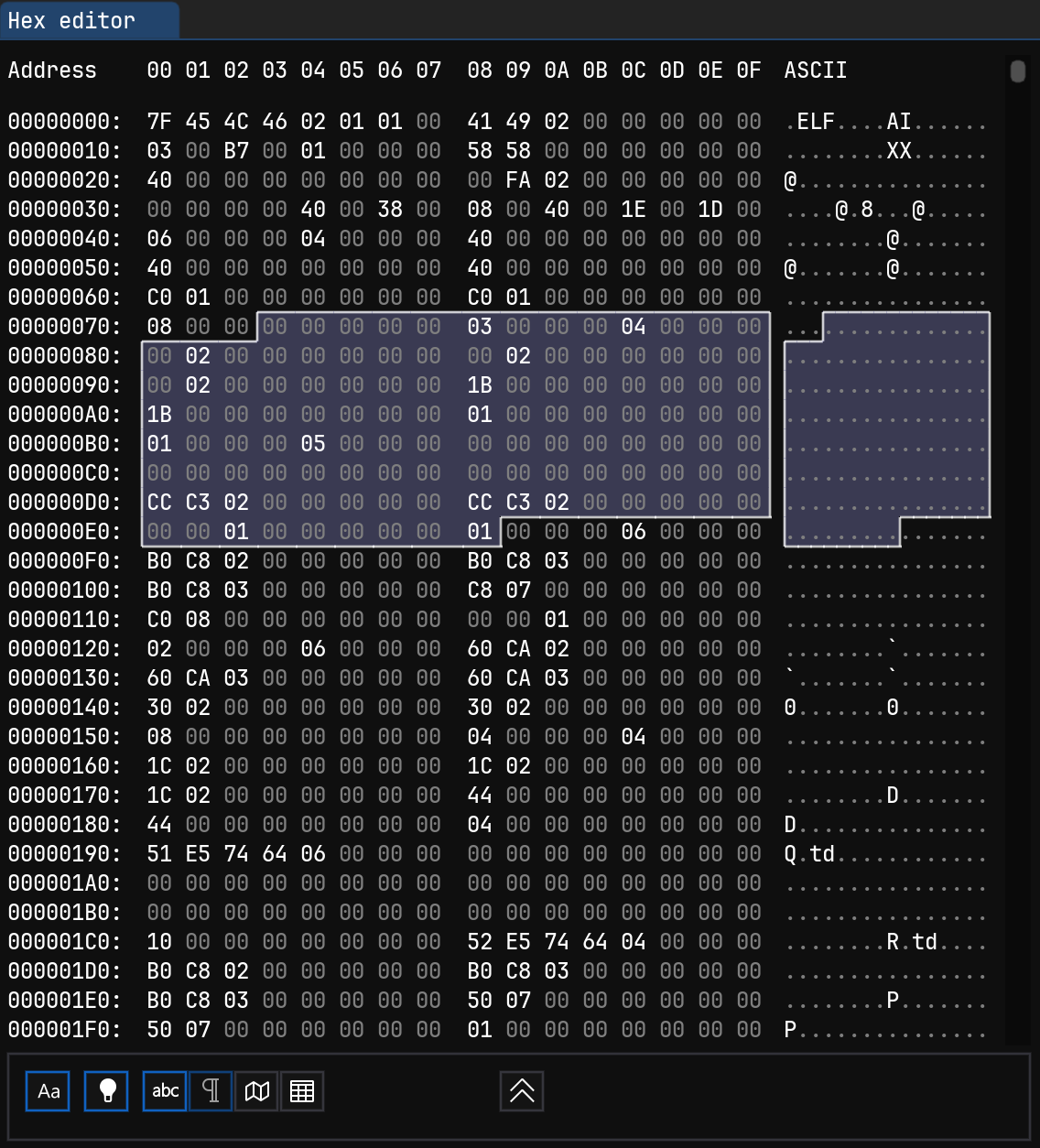 The Hex Editor View
