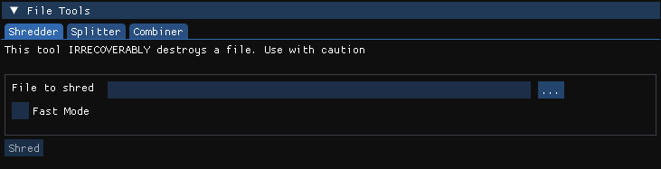 File shredder sub-tool