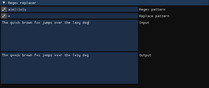 Regex replacing all vowels in the Input text with asterisks